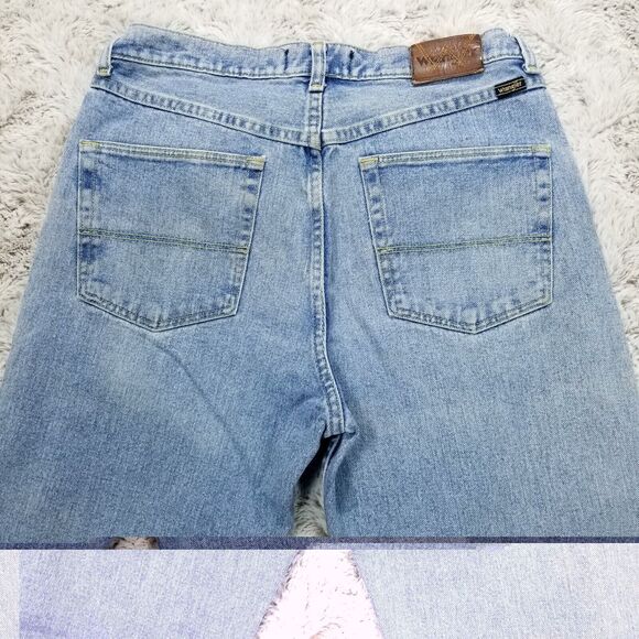 Wrangler Jeans Mens 33x34 Blue Regular Fit Straight Light Wash American Denim - Picture 4 of 13